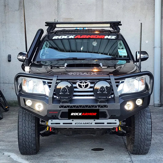Rockarmor Gt Hoop Steel Bullbar Combo - Toyota Hilux N70 2012-15 - Winch Bar Combo