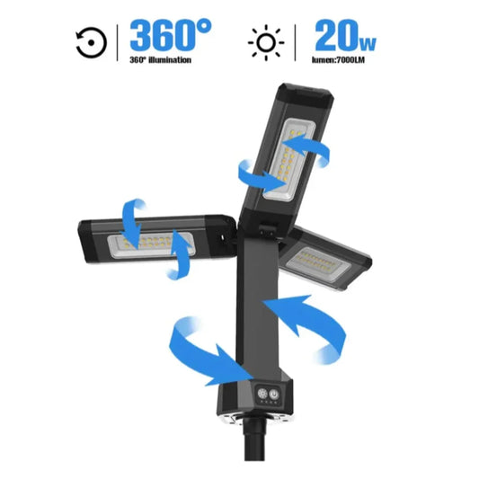 rockarmor LED light stand for tents and ornings for 4WD tours