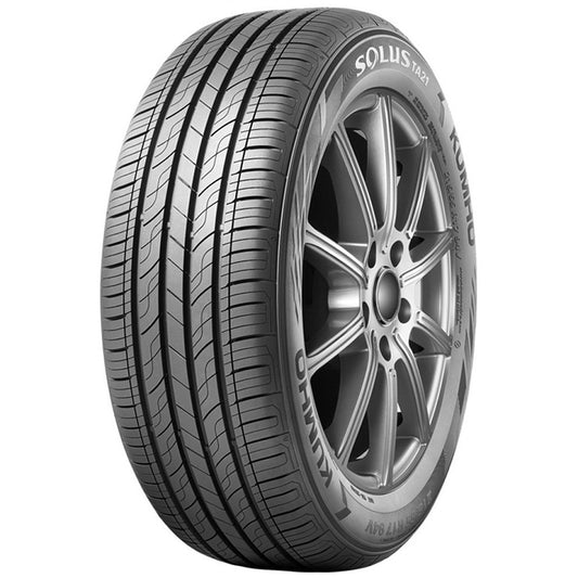 Rubber road tyre on white background with alloy rim