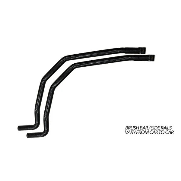 Black metal brush bars for Toyota Hilux bull bar from Rockarmor for enhanced protection