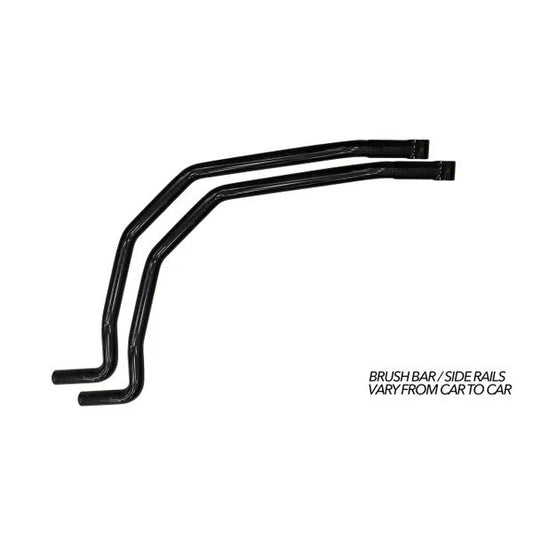 Black metal brush bars for Nissan Navara NP300 in premium steel construction