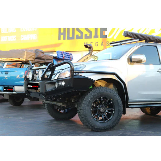 Off-road modified pickup trucks with Rockarmor Elite Steel Bullbar for Isuzu Dmax 2012-2020