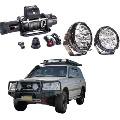 Rockarmor GT Hoop Steel Bullbar Combo - Landcruiser 100 Series 98-07 - Winch Bar