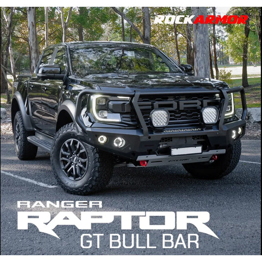 Rockarmor Gt Hoop Steel Bullbar Combo Pack - Ford Ranger Raptor Next Gen 2023-2024 - Winch Bar Combo