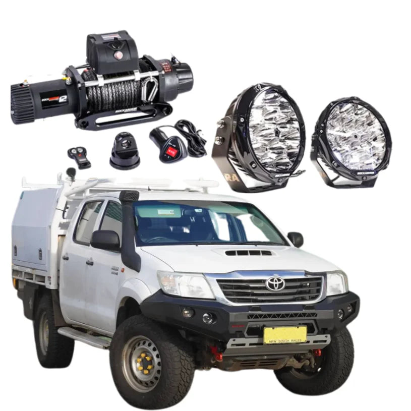Rockarmor Gt Hoopless Bullbar Frontal Combo - Toyota Hilux N70 2005-2011 - Winch Bar Combo