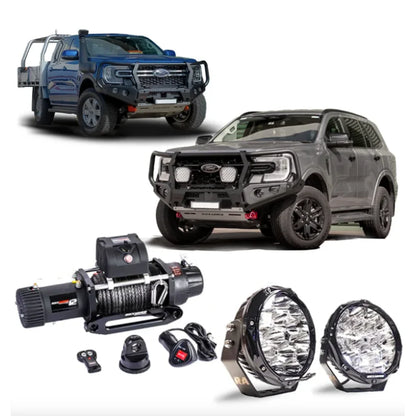 Steel hoop bull bar with driving lights for Ford Everest 2015+ off-road vehicle accessories