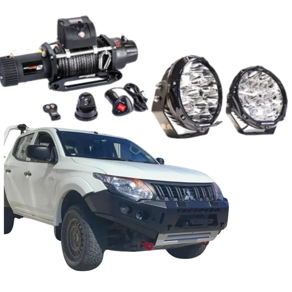 Rockarmor Gt Steel Hoopless Bullbar Combo- Mitsubishi Mq Triton (Full Bar Replacement)