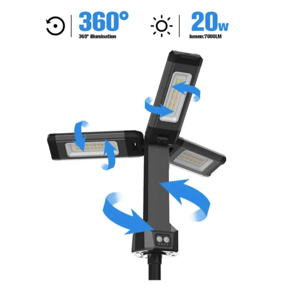 rockarmor LED light stand for tents and ornings for 4WD tours