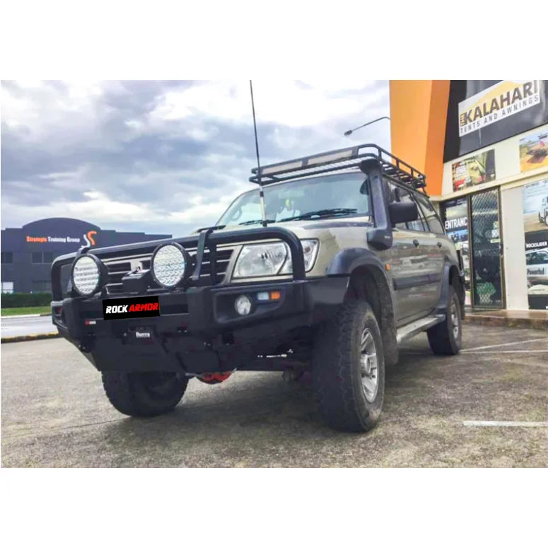 Rockarmor Premium Bullbar Frontal Combo To Suit Nissan Patrol Gu1 97- 09/2004 (Full Bar Replacement) - Winch Bar Combo