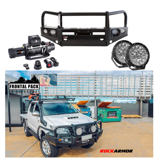 Rockarmor Premium Bullbar Frontal Combo To Suit Toyota Hilux 2011-2015 - Winch Bar Combo