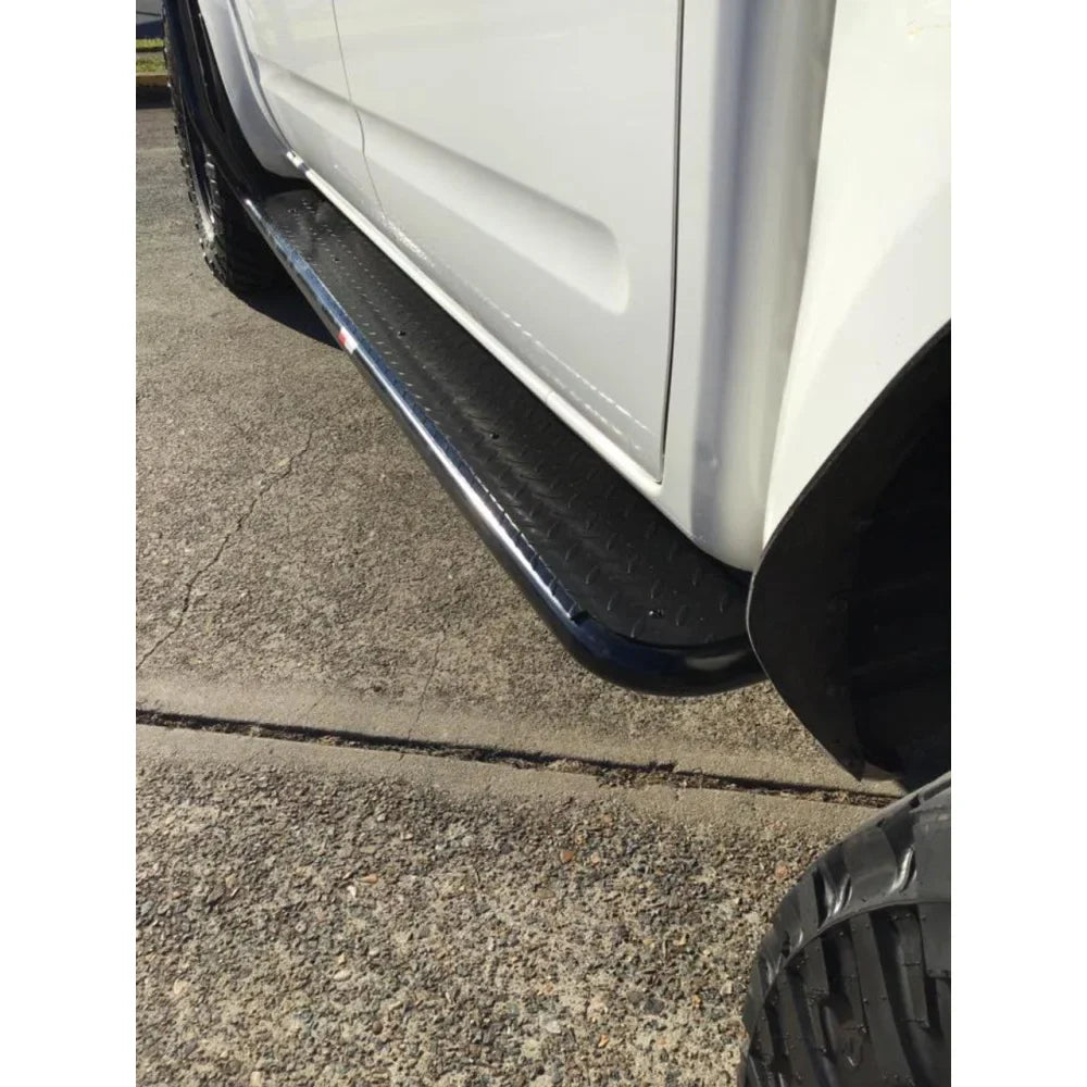 Steel checker plate black running board for Nissan Navara D40 2005-2015